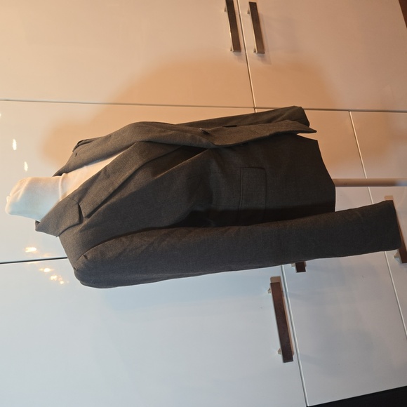 Antonio Melani Womens Stretch Single Breasted Pleated Blazer Grey size 6 - Picture 7 of 11